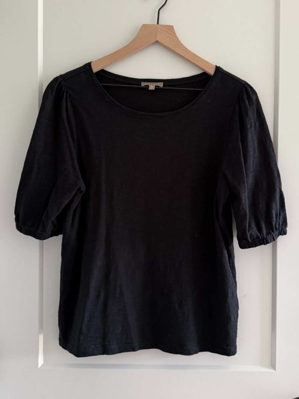 Lilla P Boatneck Puff Sleeve 100% Cotton Top